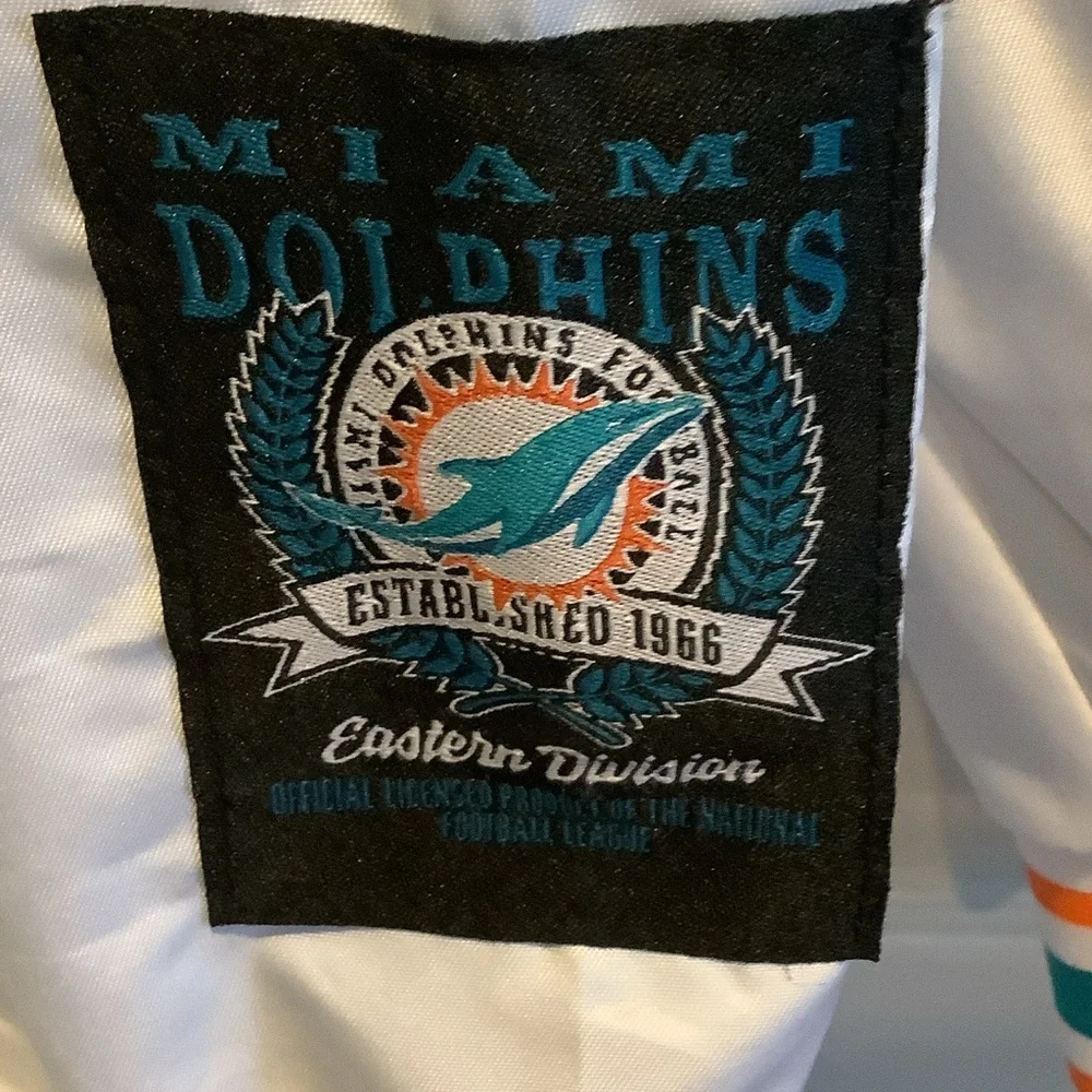 Miami Dolphins NFL Team Apparel Teal and Orange Jacket,‎ M, new